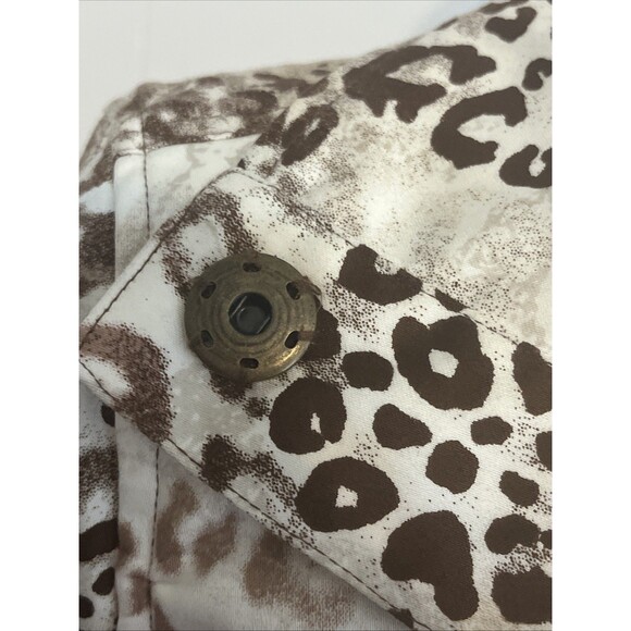 Multiples Animal Print Button Front Jacket Women’s Small Stretch Cotton Blend - Picture 2 of 10